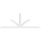 Ekena Millwork Richland Architectural Grade PVC Gable Bracket, 108"W x 40 1/2"H x 4"D x 4"F, 9/12 Pitch GBP108X41X0404RIC00 - alternate 2